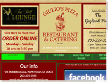 Tablet Screenshot of giuliospizza.com